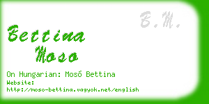 bettina moso business card