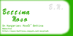 bettina moso business card